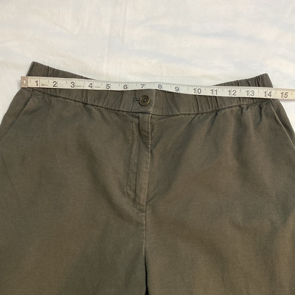 Eileen Fisher Forest Green Small Organic Cotton/Hemp Blend Boho Pants. - Picture 9 of 12